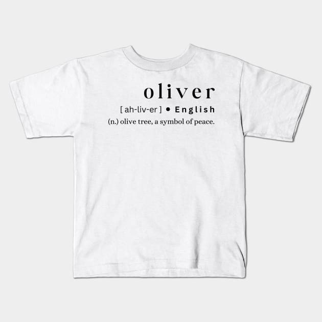 Oliver Kids T-Shirt by MajesticWords